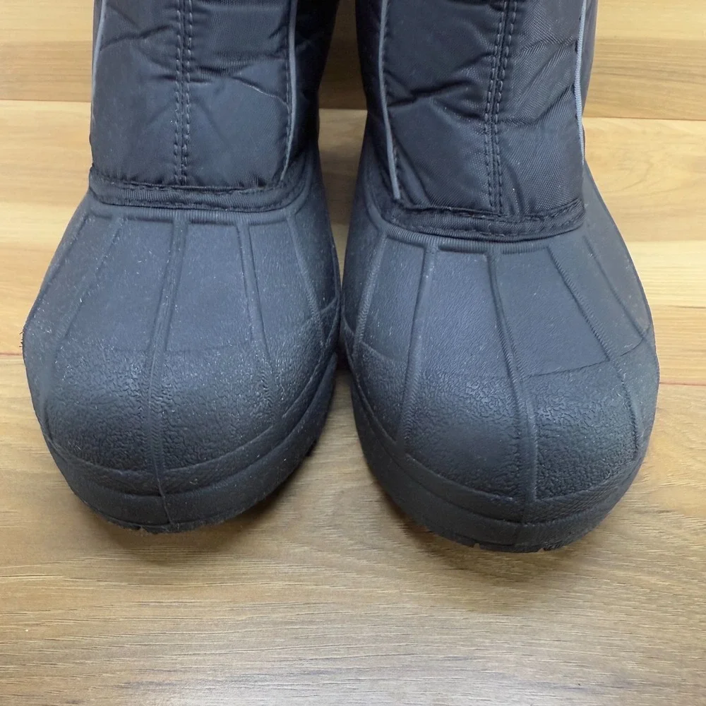 Sorel Snow Commander Youth Kids Boots Size 6 Black Duck Nylon Insulated Snow